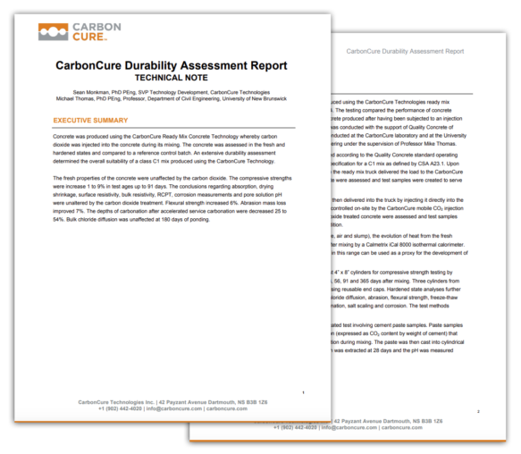CarbonCure Durability Assessment Report Thumbnail