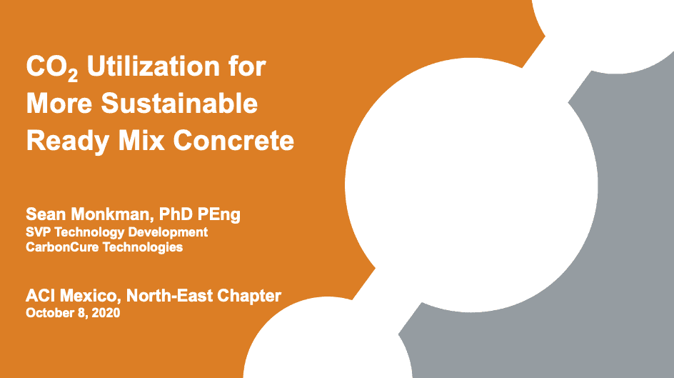 CO₂ Utilization for More Sustainable Ready Mix Concrete