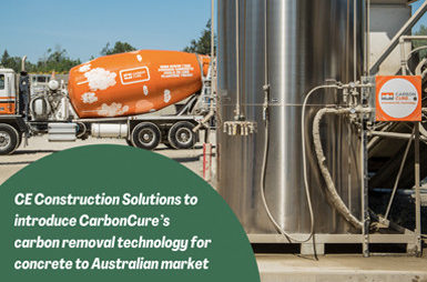 CE Construction Solutions to introduce CarbonCure’s carbon removal technology for concrete to Australian market Thumbnail