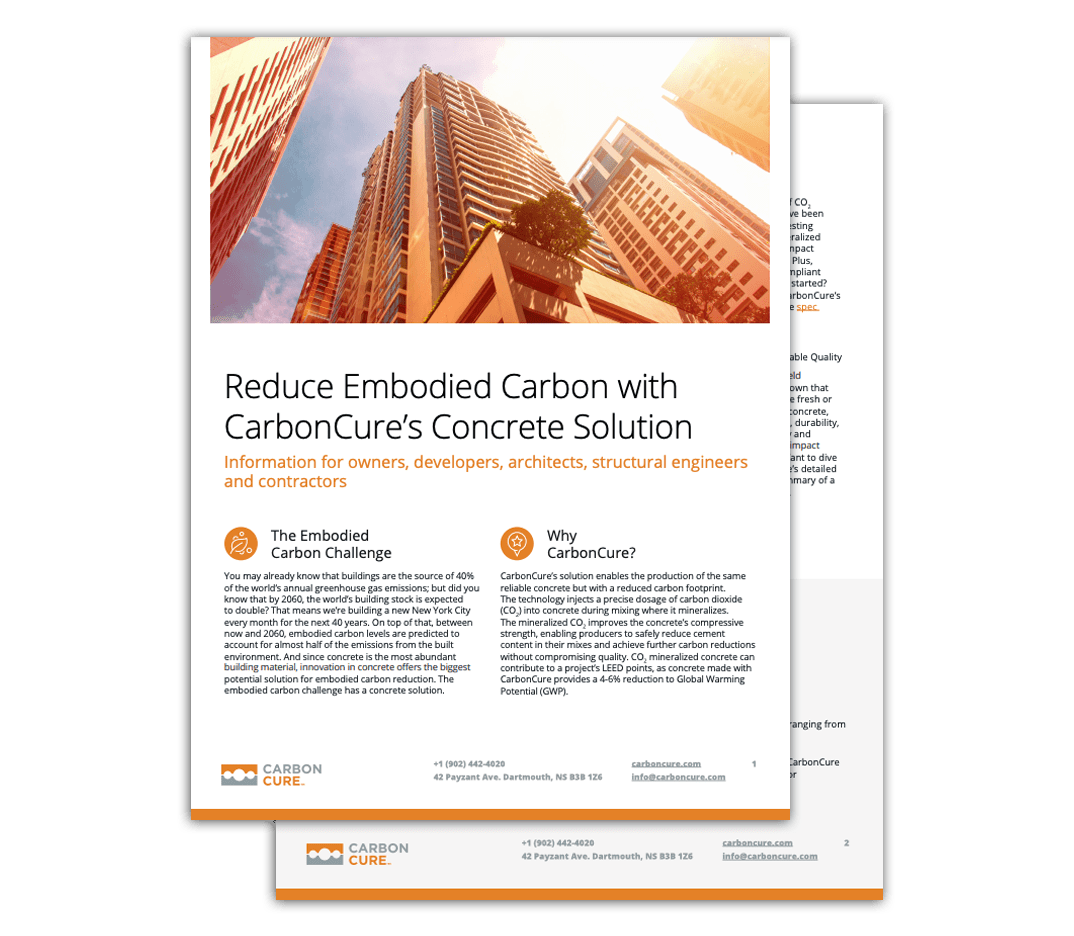 CarbonCure Infosheet for Designers and Builders