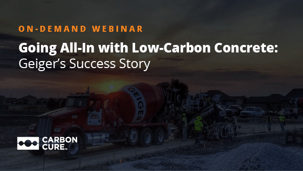 Going All-In With Low Carbon Concrete: Geiger’s Success Story