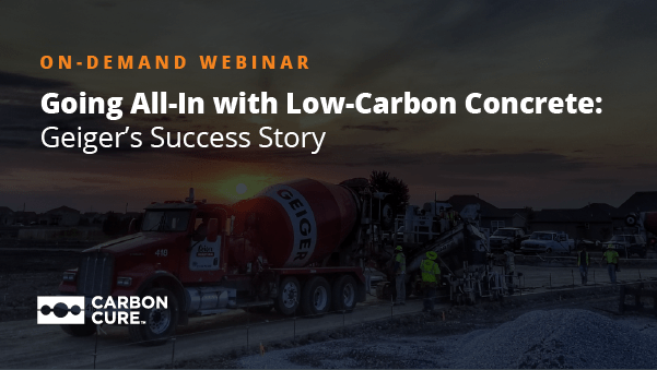 Going All-In With Low Carbon Concrete: Geiger&#8217;s Success Story Thumbnail