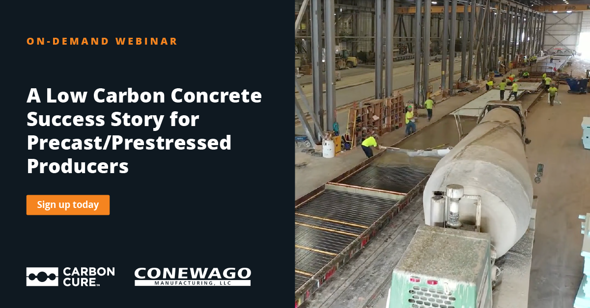 A Low Carbon Concrete Success Story for Precast / Prestressed Concrete Producers