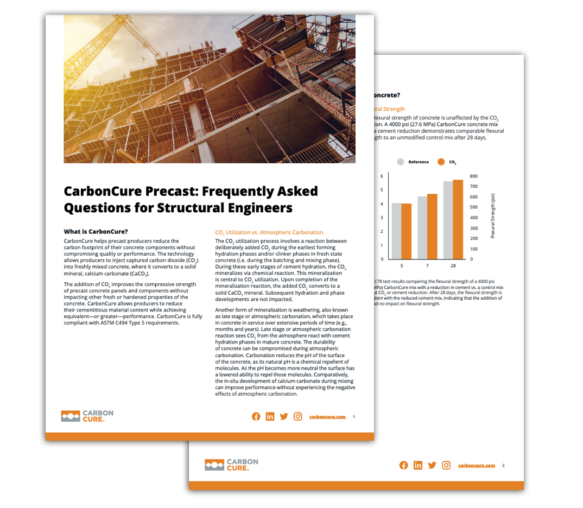 CarbonCure Precast: Frequently Asked<br>Questions for Structural Engineers Thumbnail