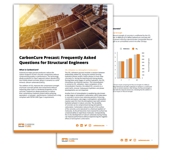CarbonCure Precast: Frequently Asked Questions for Structural Engineers Thumbnail