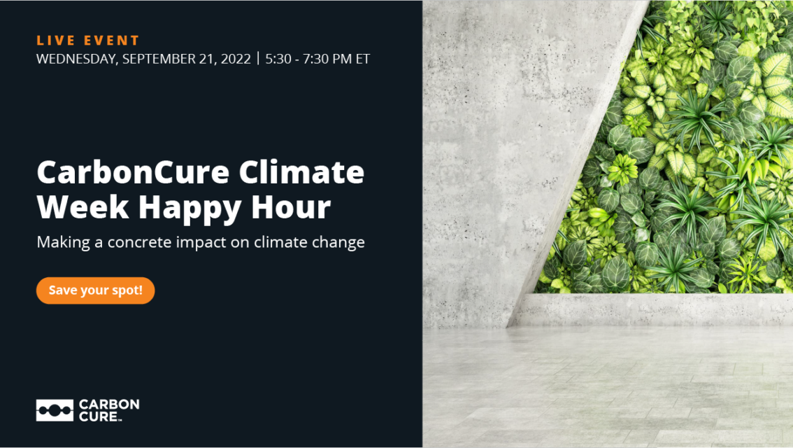 CarbonCure Climate Week Happy Hour