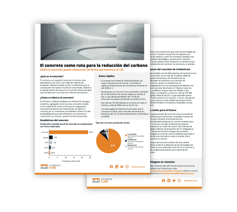 El concreto como ruta para la reducción del carbono