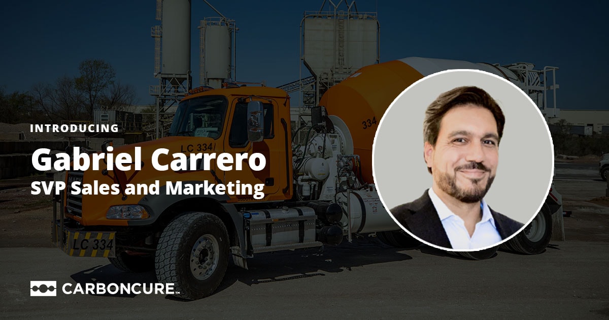 CarbonCure Technologies Welcomes New Senior Vice President of Sales &amp; Marketing