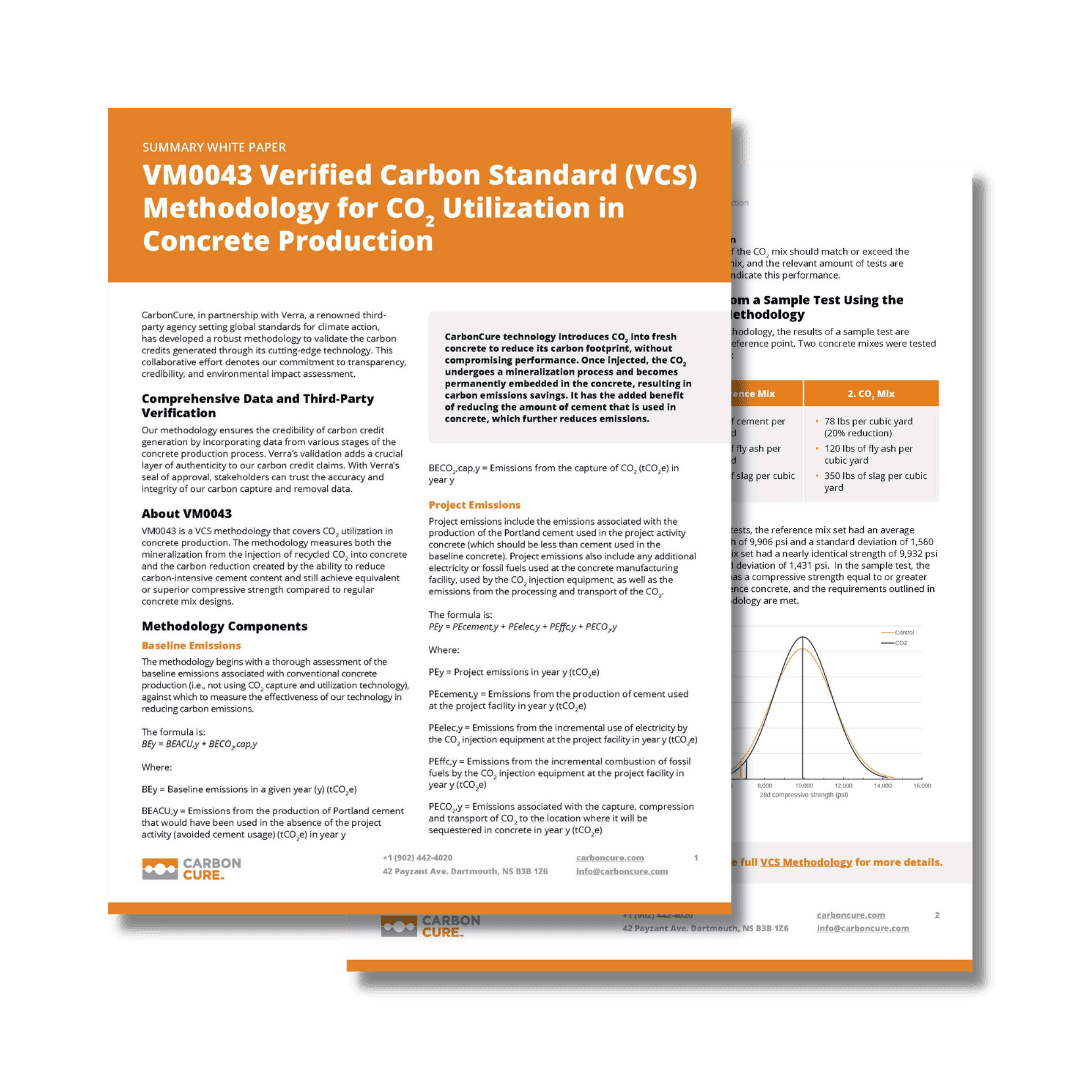 VM0043 Verified Carbon Standard (VCS)Methodology for CO2 Utilization in Concrete Production