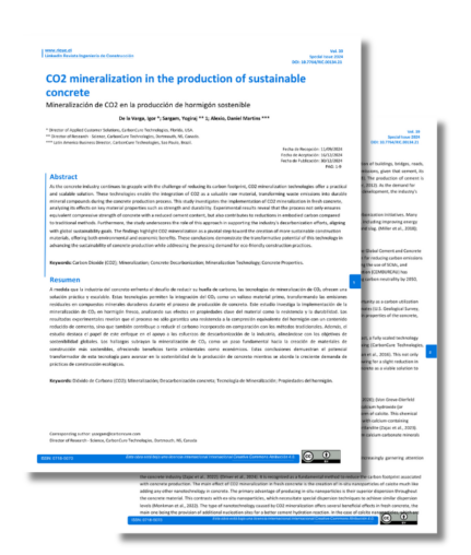 CO2 mineralization in the production of sustainable concrete Thumbnail
